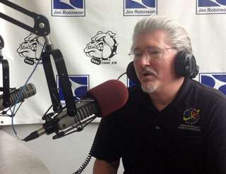 Don Bristow on live radio in Wheeling, WV