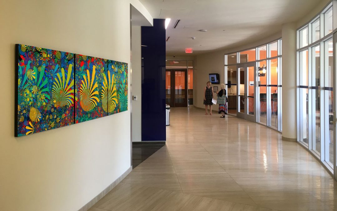 Coral Reef Hung at Ben and Maytee Fisch College of Pharmacy